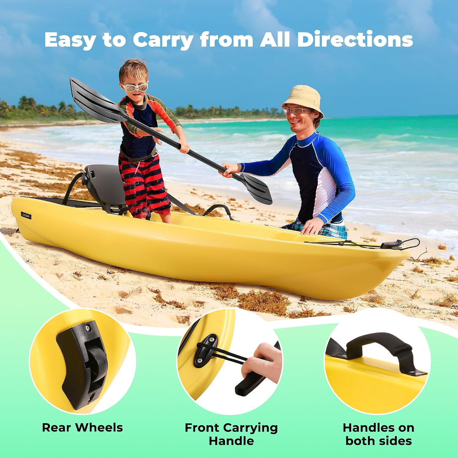Kayak avec pagaie 6,5 pieds, b - Fishing Kayak Sit In avis et prix